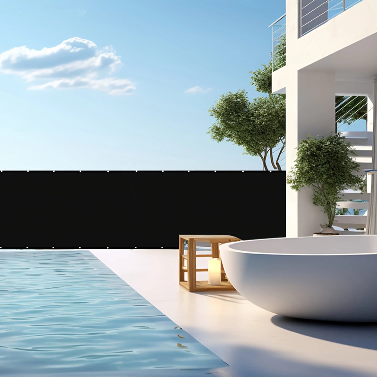 HDPE Fence Privacy Screen Windscreen For Outdoor Garden And Pool