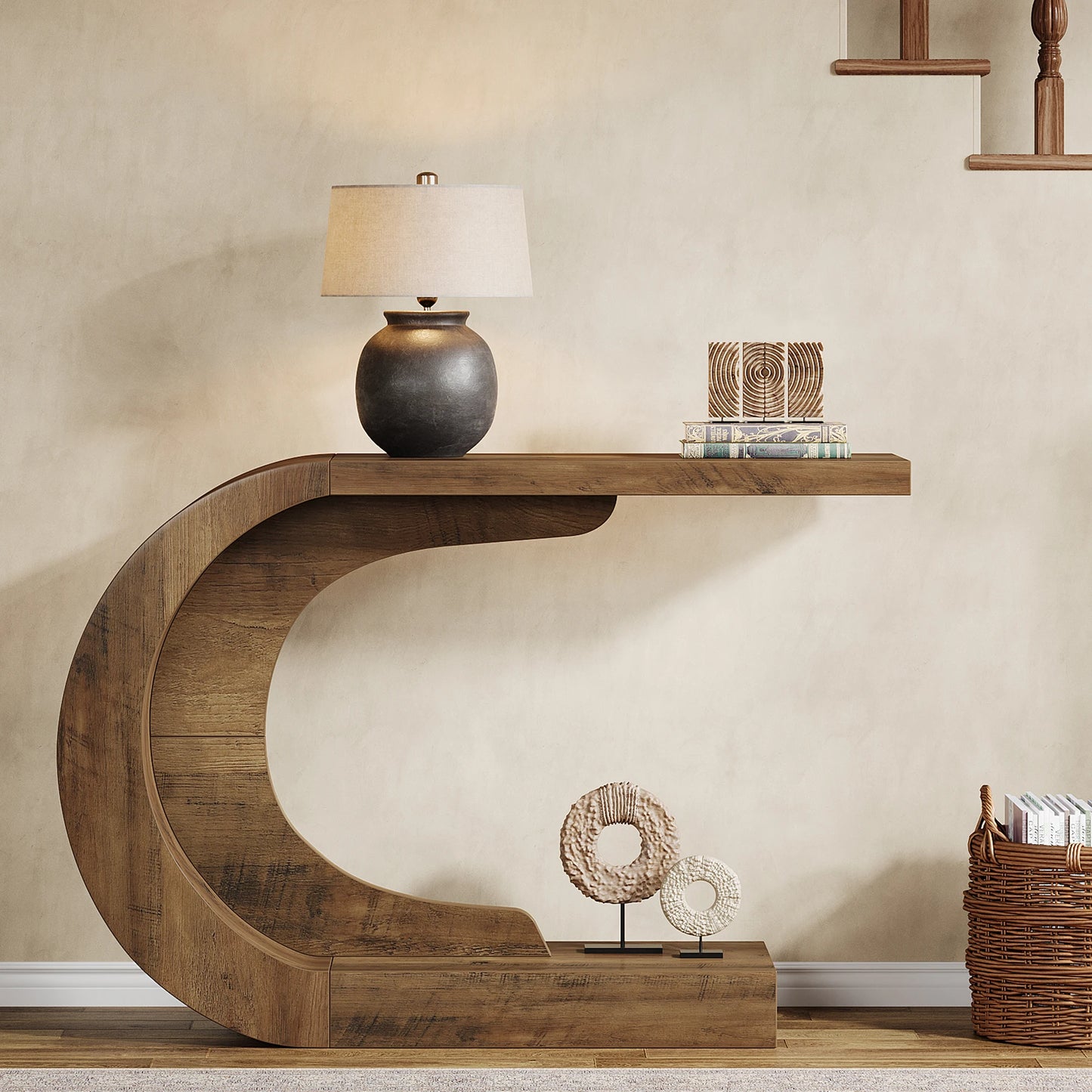 Tribesigns Mid-Century Modern Console Table for Entryway