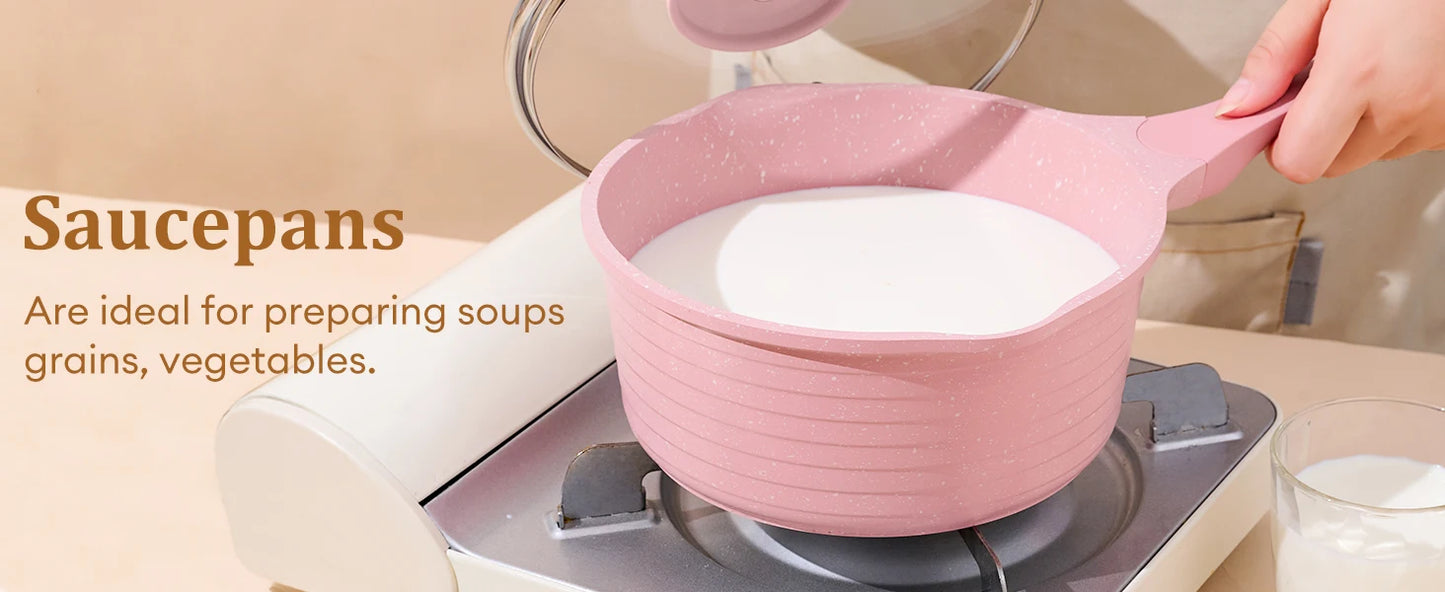 Nonstick 23-Piece Cookware Set Induction Safe Eco Friendly