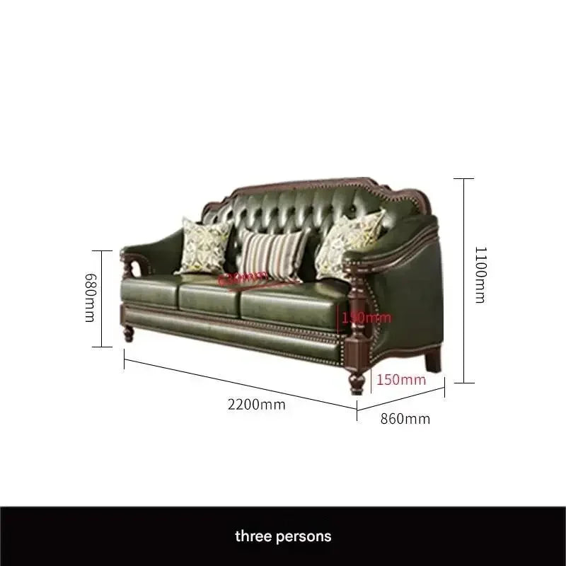 Leather Sofa Set With Armchair And Recliner For Living Room