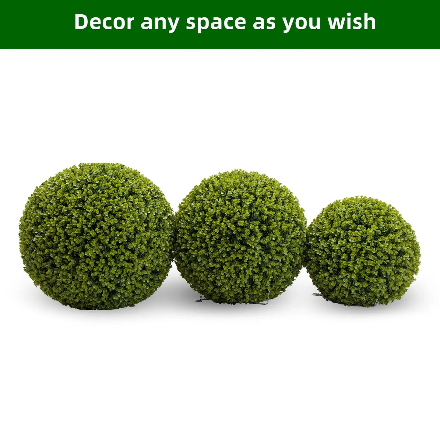 StudysetCN Artificial Topiary Balls Outdoor Set Of 2