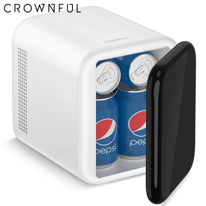 Crownful Mini Fridge for Beauty and Skincare Portable Car and Home