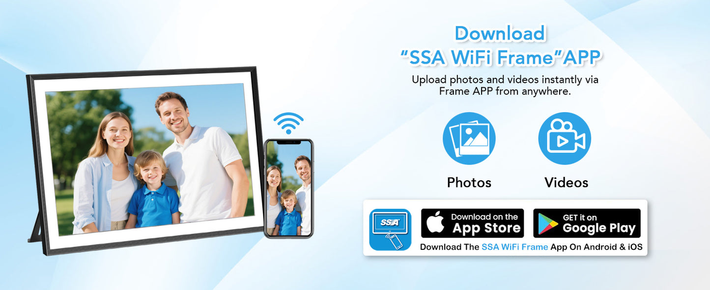 SSA 32GB WiFi Digital Photo Frame Full HD Touch Screen