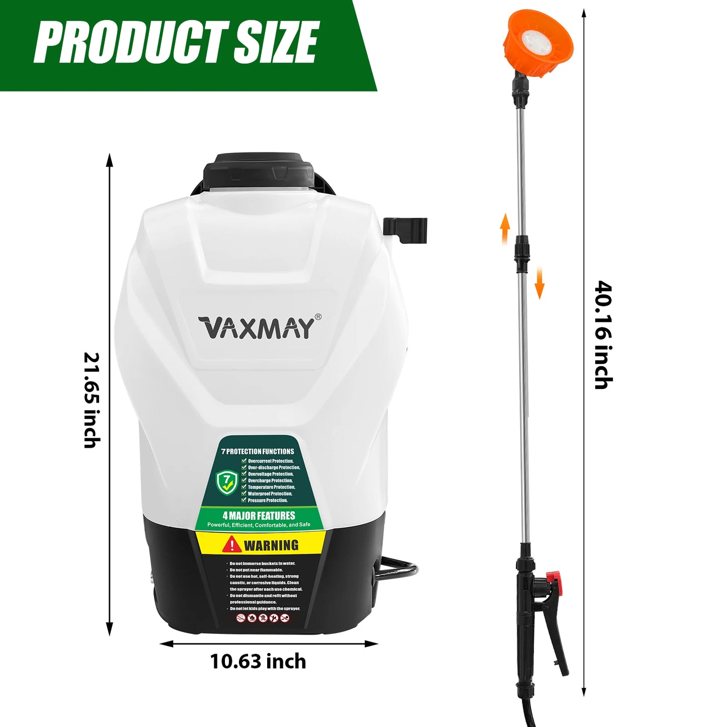 Backpack Sprayer, Battery Powered, 75 PSI, Includes Battery And Charger