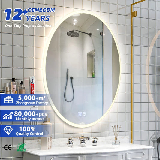 COMBO Makeup Vanity Mirror With Lights Dimmable 3 Lighting Temperatures