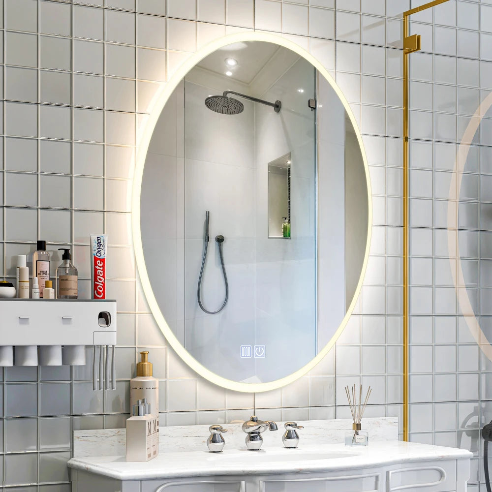 COMBO Makeup Vanity Mirror With Lights Dimmable 3 Lighting Temperatures