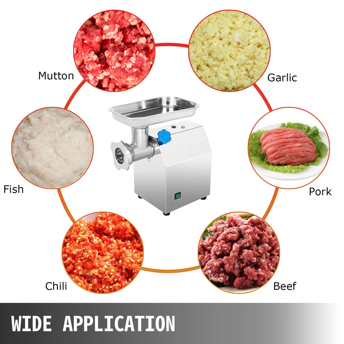SucceBuy Electric Meat Grinder Mincer For Commercial Kitchens