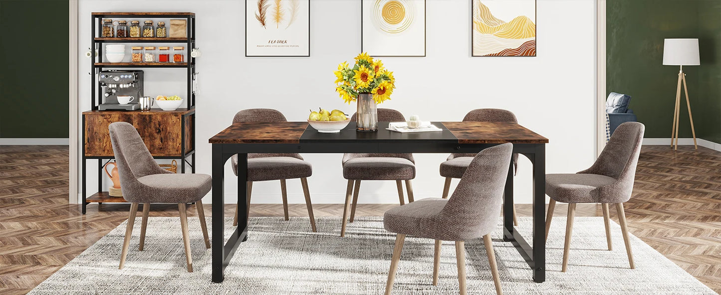 Tribesigns Rectangular Dining Table For 6 To 8 People