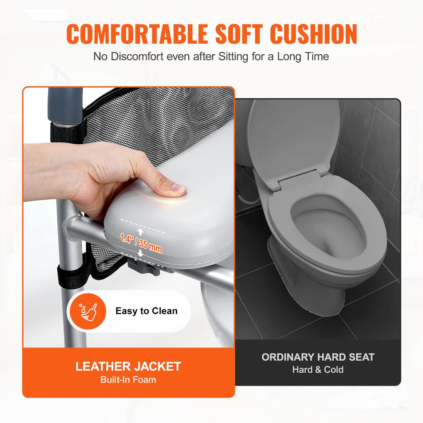 Raised Toilet Seat With 7-Position Height Adjustment