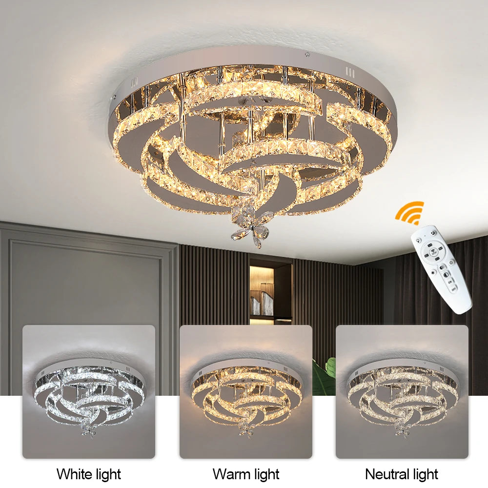 VETRULUS Luxury K9 Crystal Chandelier Modern Ceiling Lamp