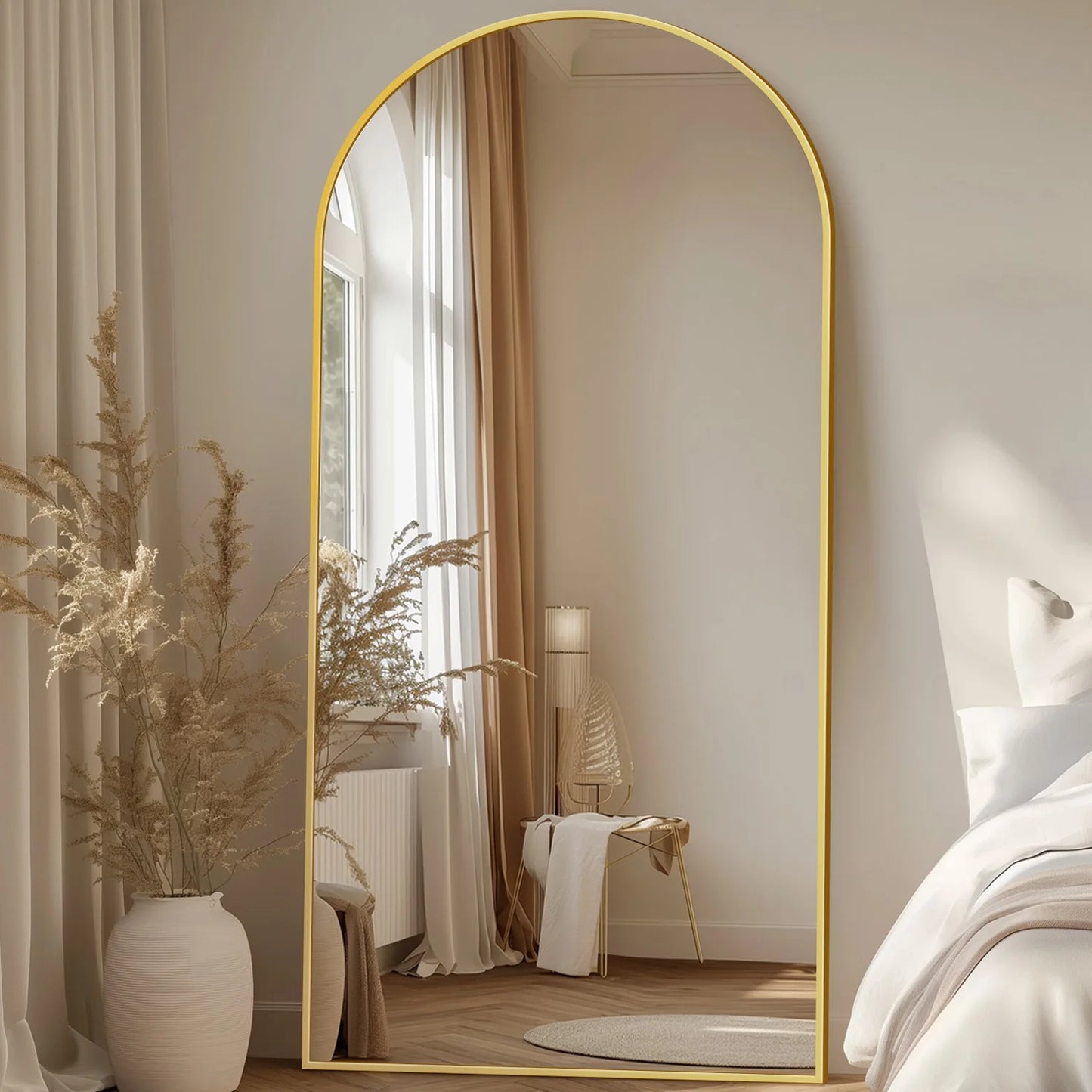 Antok Arch Floor Mirror Freestanding Full Body With Stand