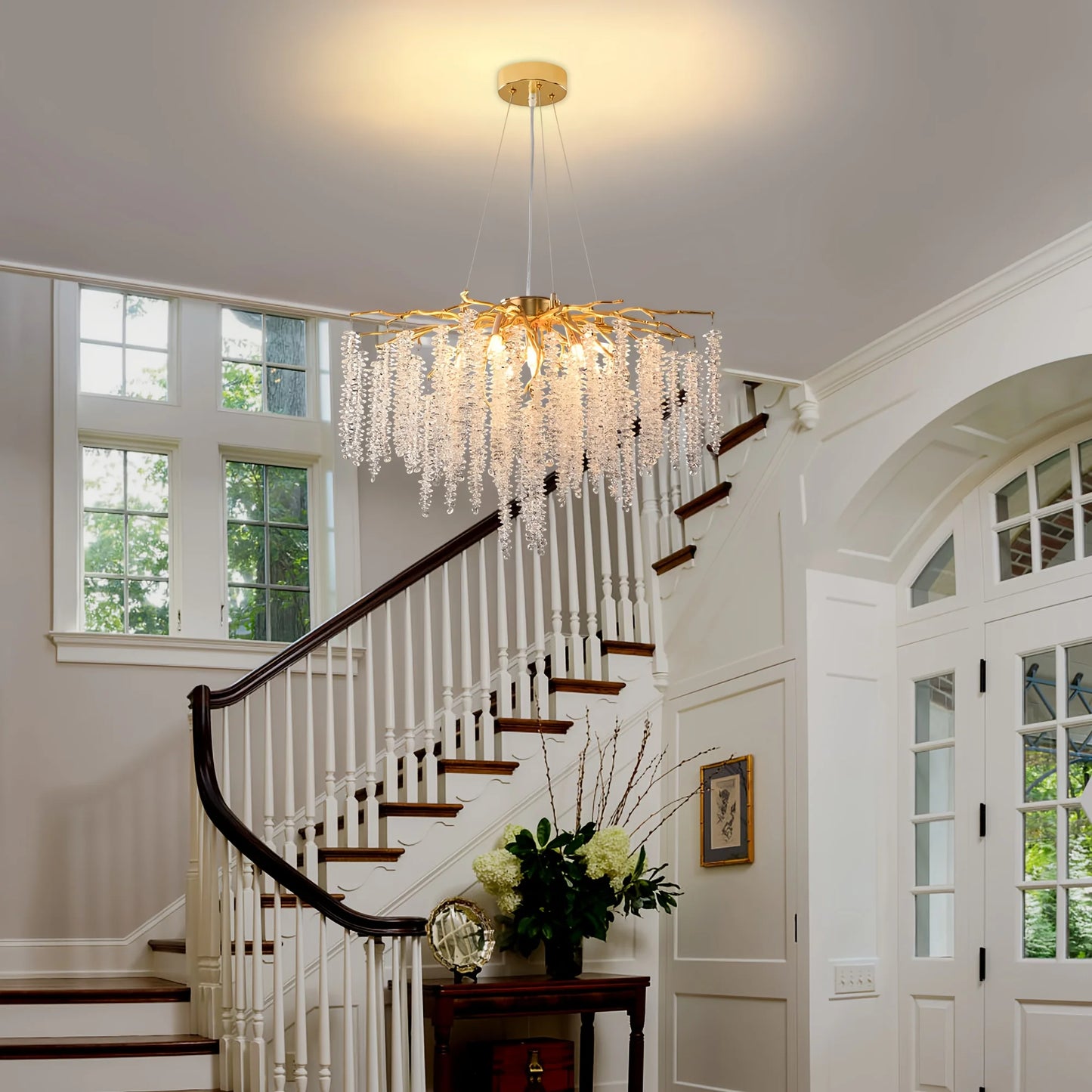 Modern Luxury Chandelier With Tree Branch Design And Tassels