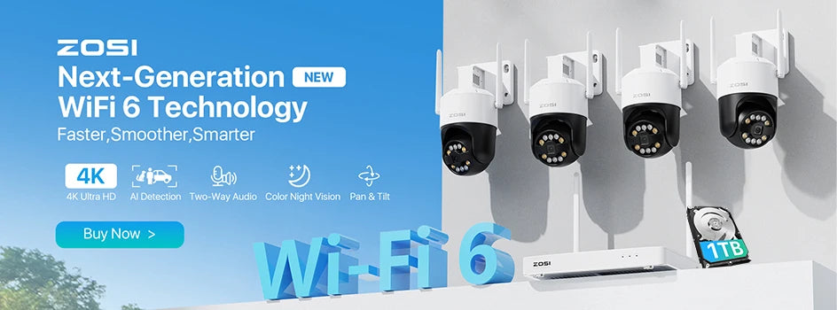 ZOSI 4K POE Surveillance Kit 8 Channel NVR AI Detection