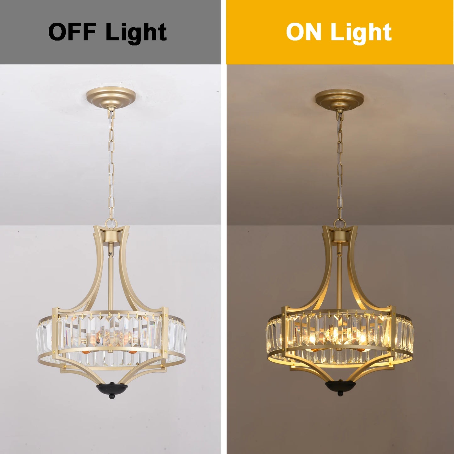 VETRULUS Luxury Crystal Pendant Ceiling Lamp Modern Living Room Chandelier