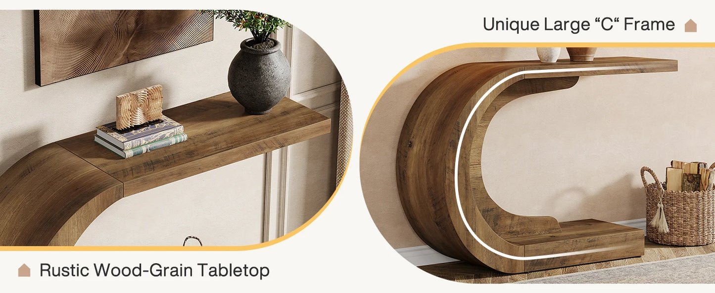 Tribesigns Mid-Century Modern Console Table for Entryway