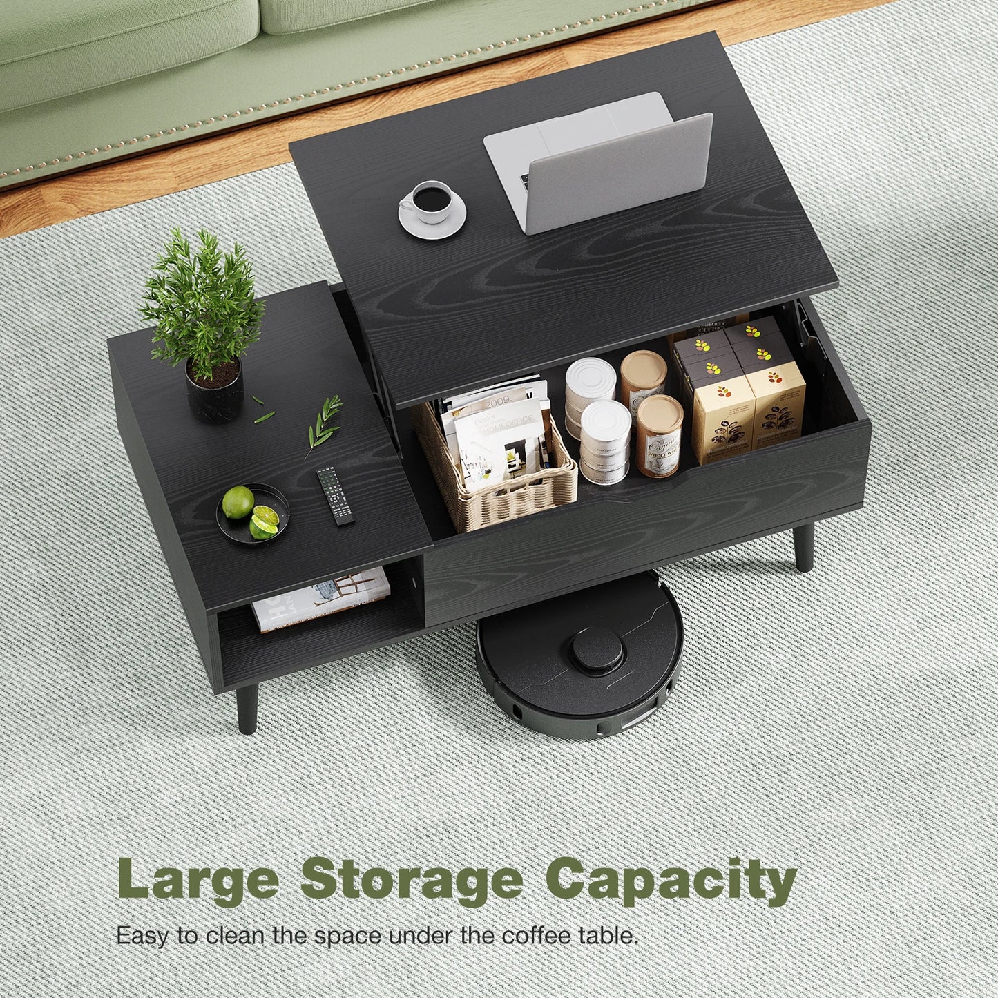 JHK Lift Top Coffee Table With Storage And Easy Lift