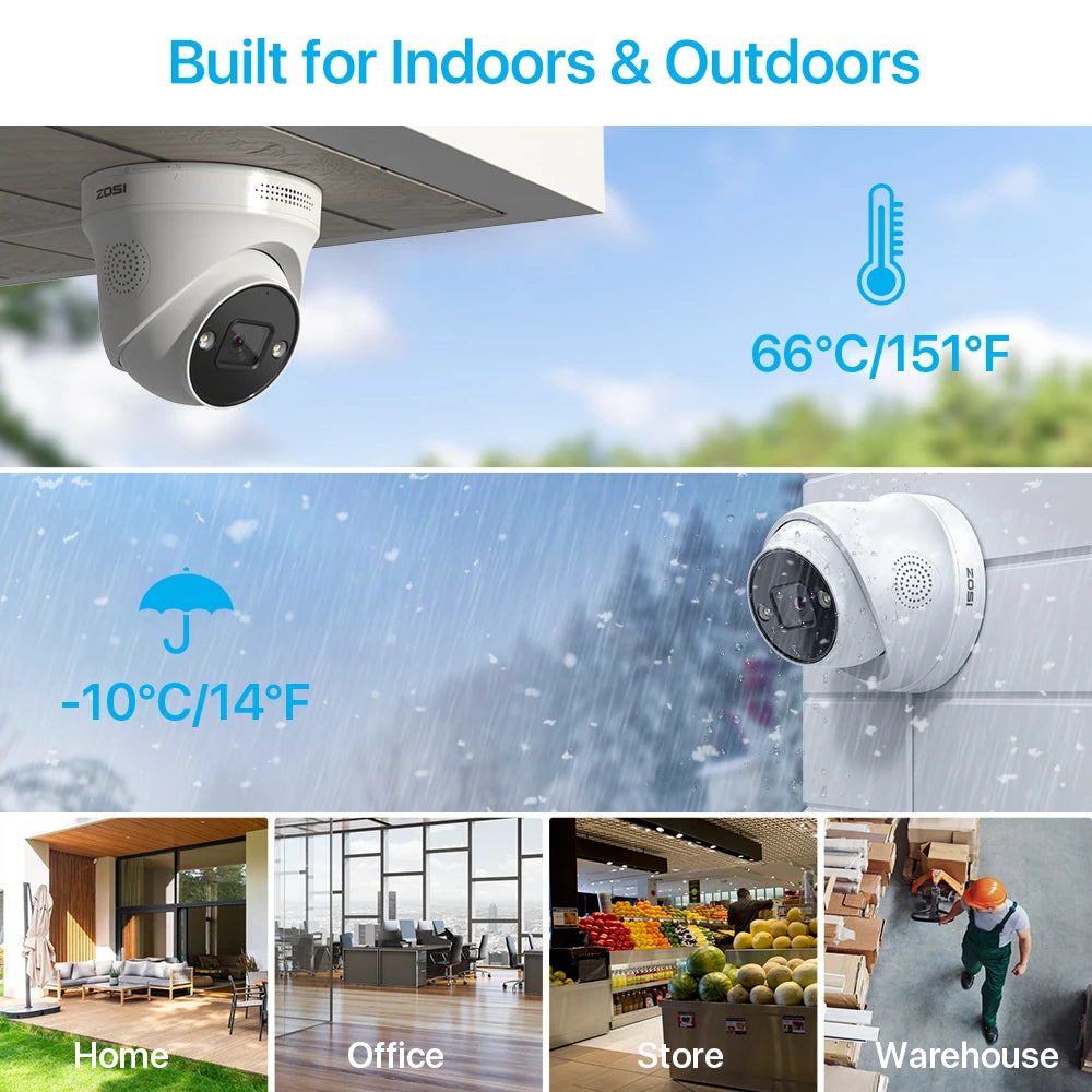 ZOSI 4K POE Surveillance Kit 8 Channel NVR AI Detection