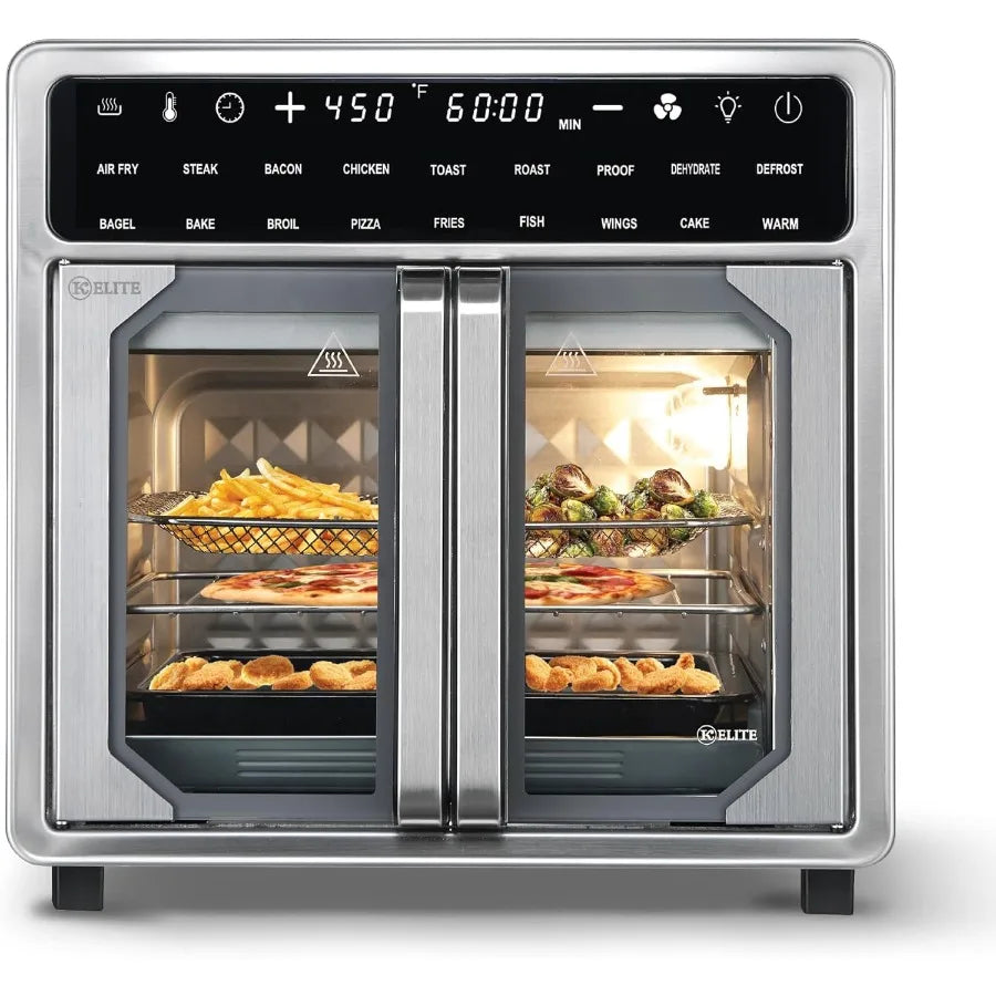 LISM Kitchen Elite French Door Air Fryer Oven LED Display