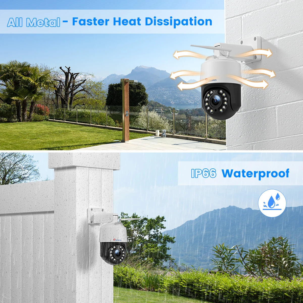 Ctronics 4K 8MP Outdoor WiFi Surveillance Camera With Auto Tracking