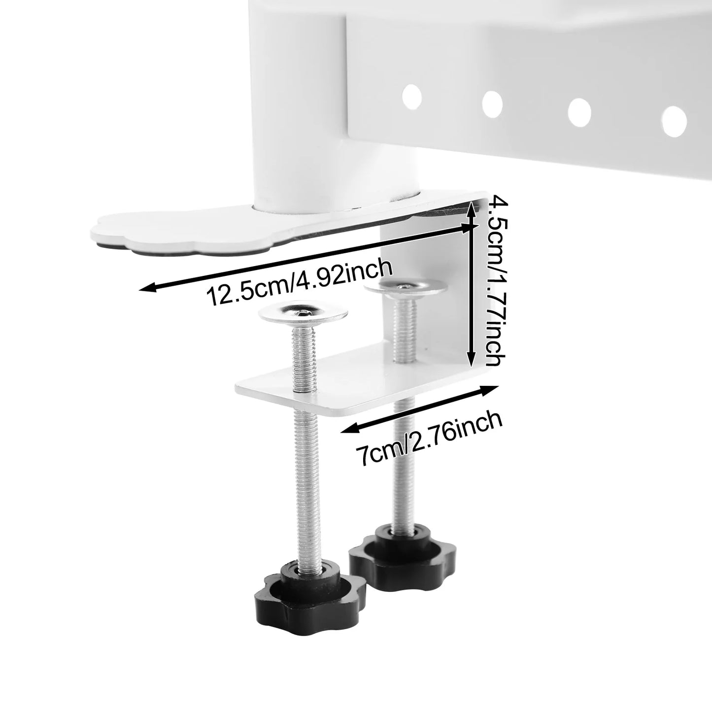 Bymaocar Clip On Desktop Bookshelf Organizer Two Tier Pegboard Shelf