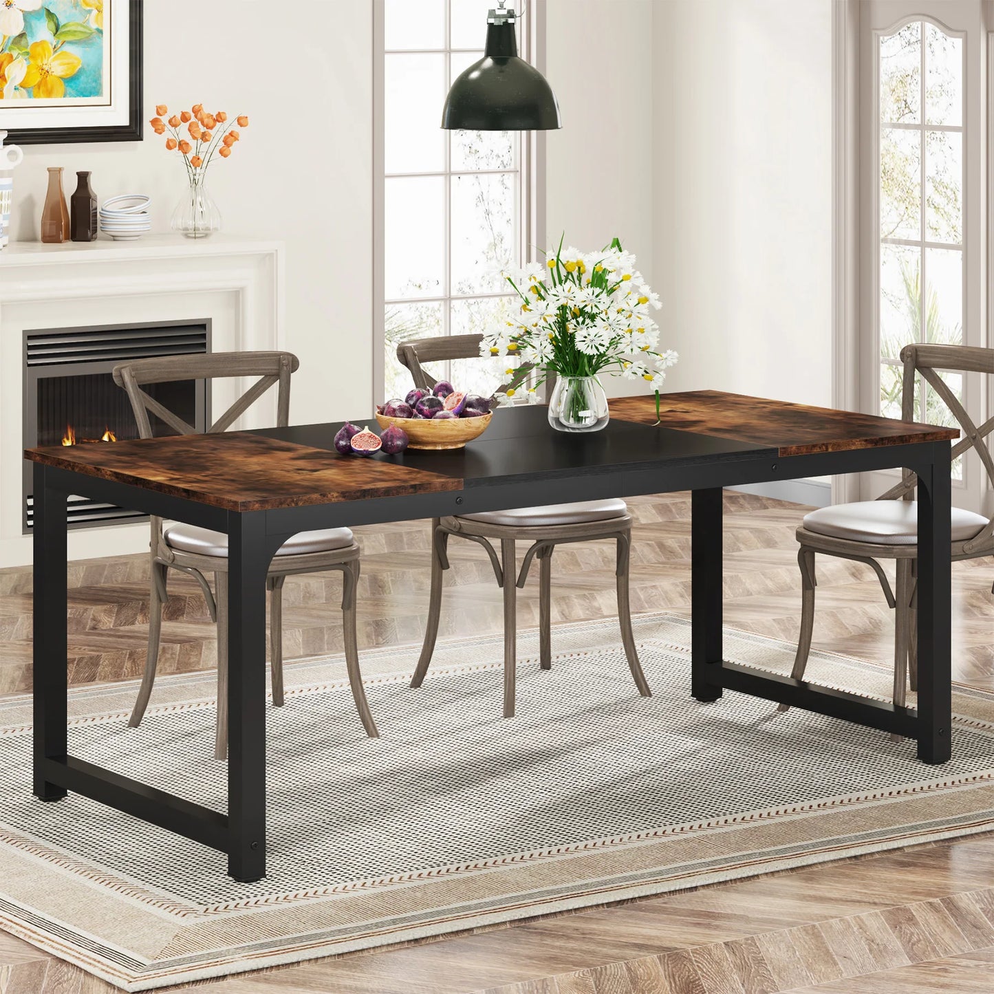 Tribesigns Rectangular Dining Table For 6 To 8 People
