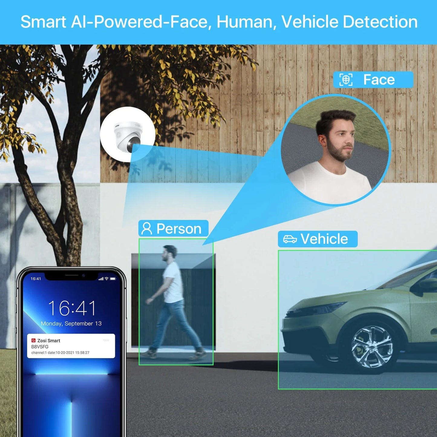 ZOSI 4K POE Surveillance Kit 8 Channel NVR AI Detection