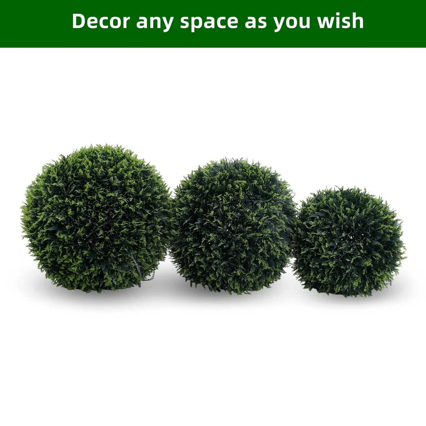 StudysetCN Artificial Topiary Balls Outdoor Set Of 2