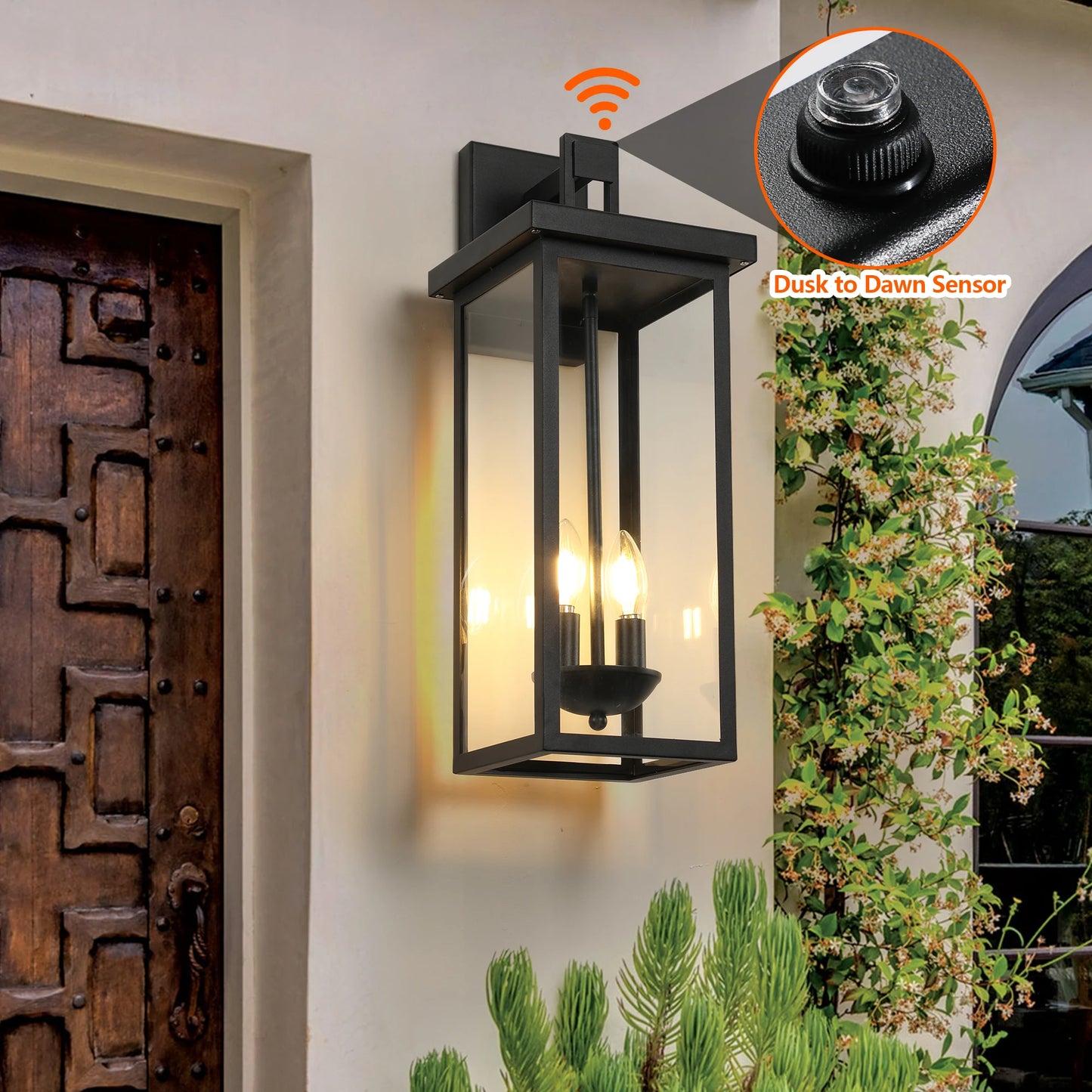 ARLGSITEC Outdoor Wall Lantern With Dusk To Dawn Sensor