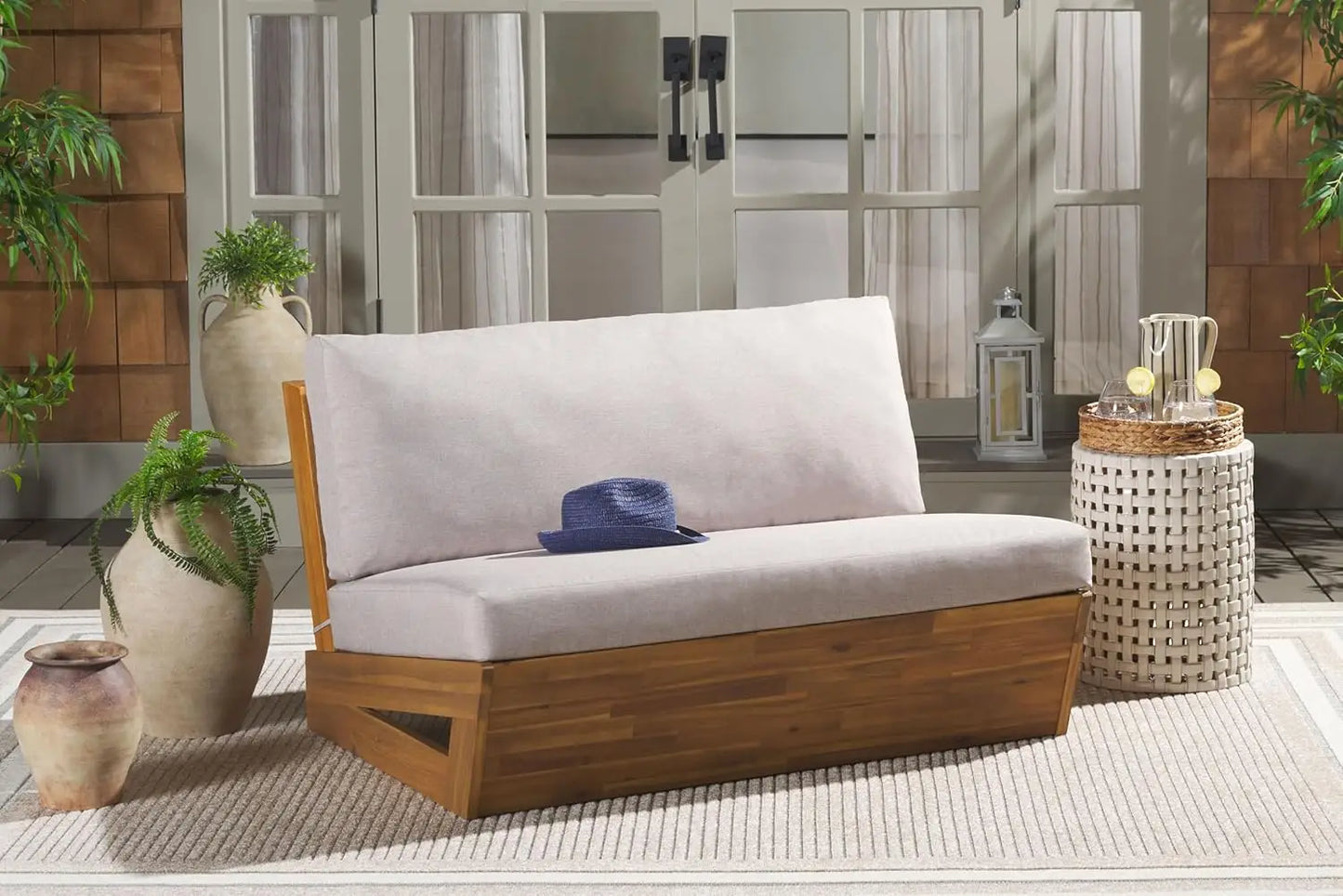 Outdoor Collection Dune Solid Wood Garden Two Seat Sofa