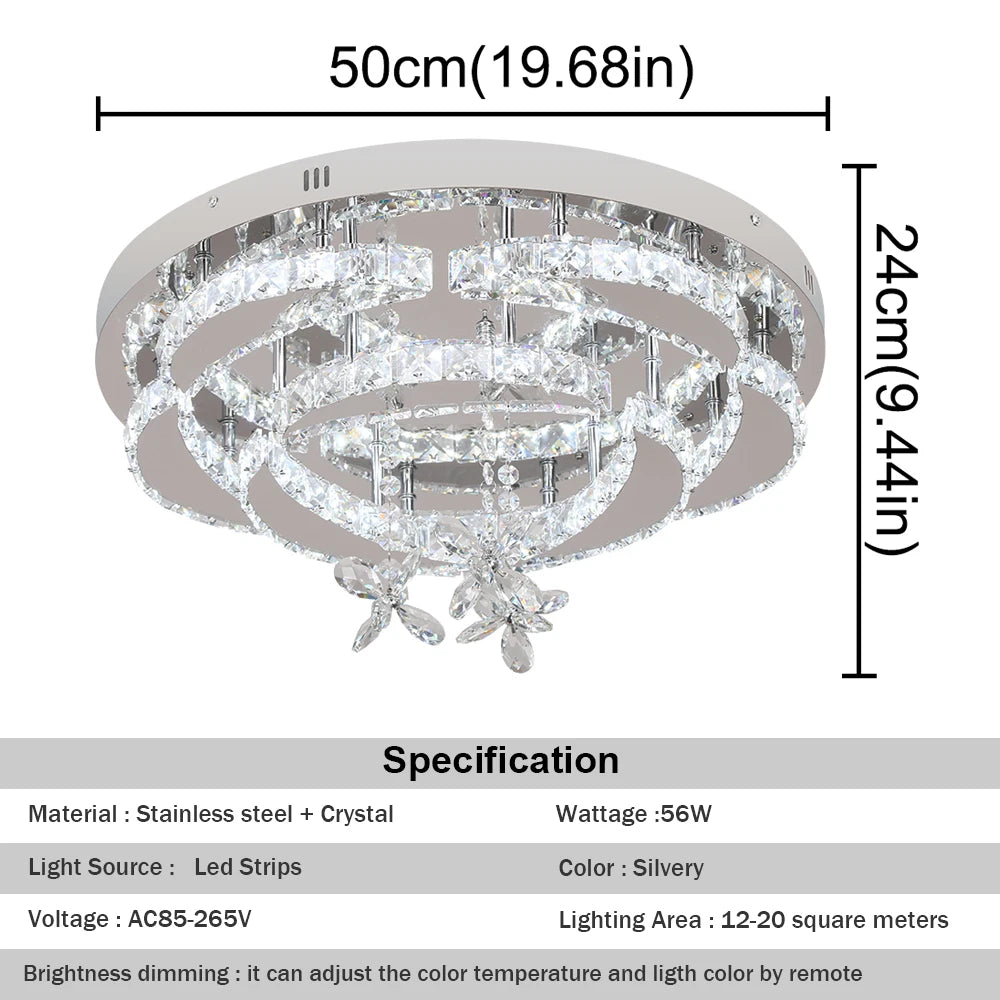 VETRULUS Luxury K9 Crystal Chandelier Modern Ceiling Lamp