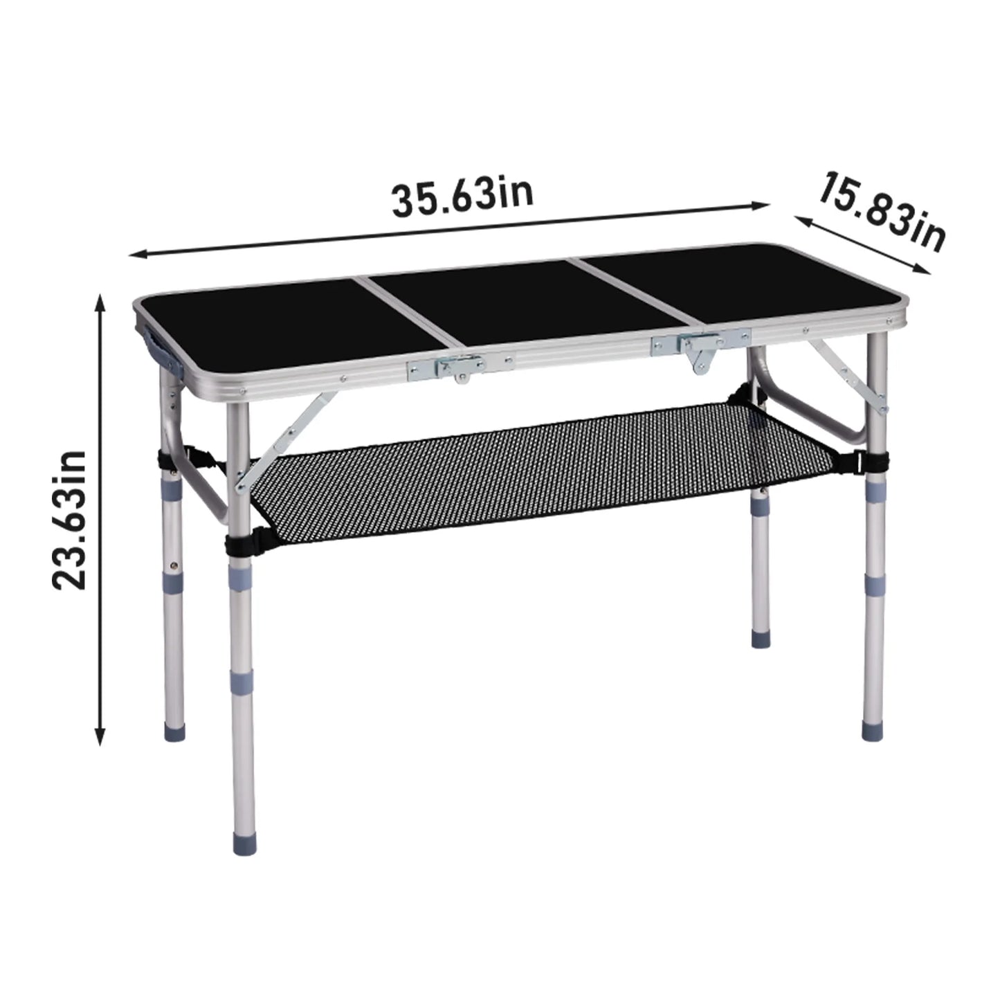 Outdoor Folding Camping Table Portable Aluminum Adjustable