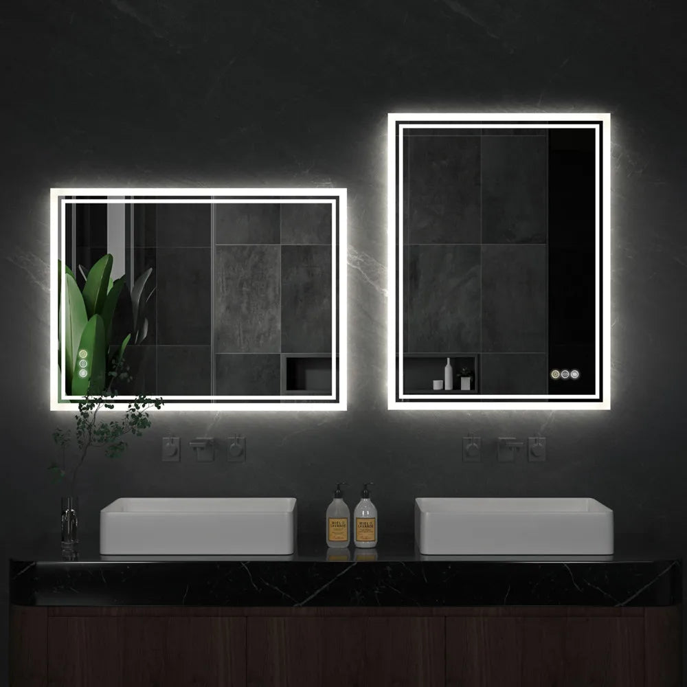 LUVODI Illuminated LED Backlit Bathroom Mirror Frameless Defog