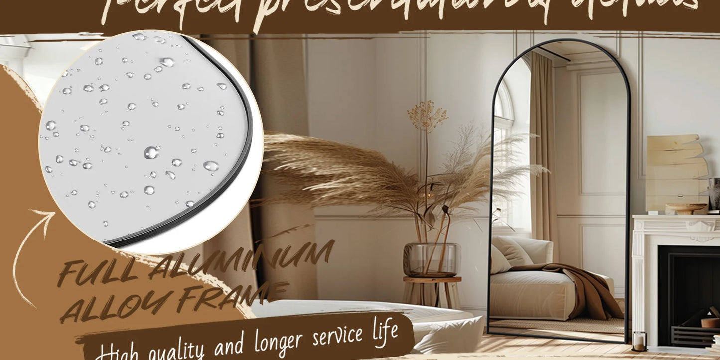 Antok Arch Floor Mirror Freestanding Full Body With Stand