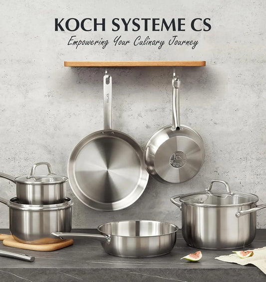 KOCH SYSTEME CS 10-Piece Stainless Steel Cookware Set Induction Ready