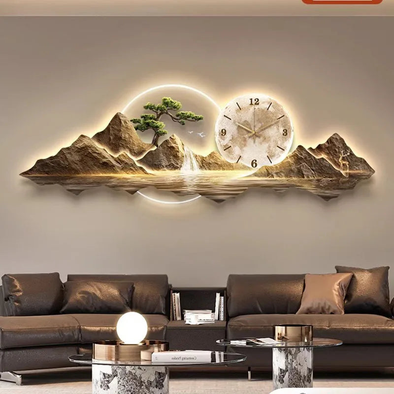 Minimalist Wall Clock With Quartz Mechanism For Living Room Decor