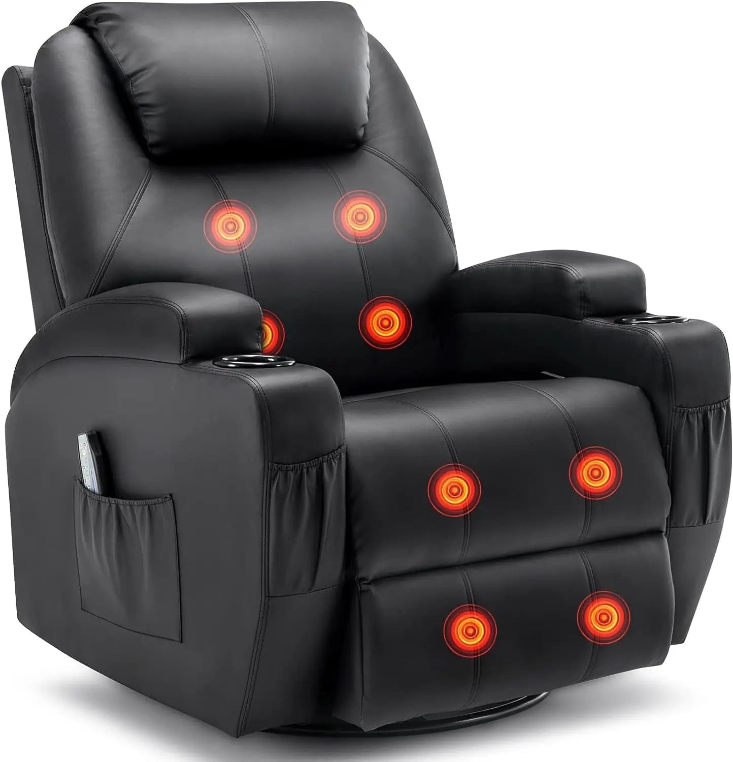 KORSER Recliner Chair With Massage And Heat 360 Swivel