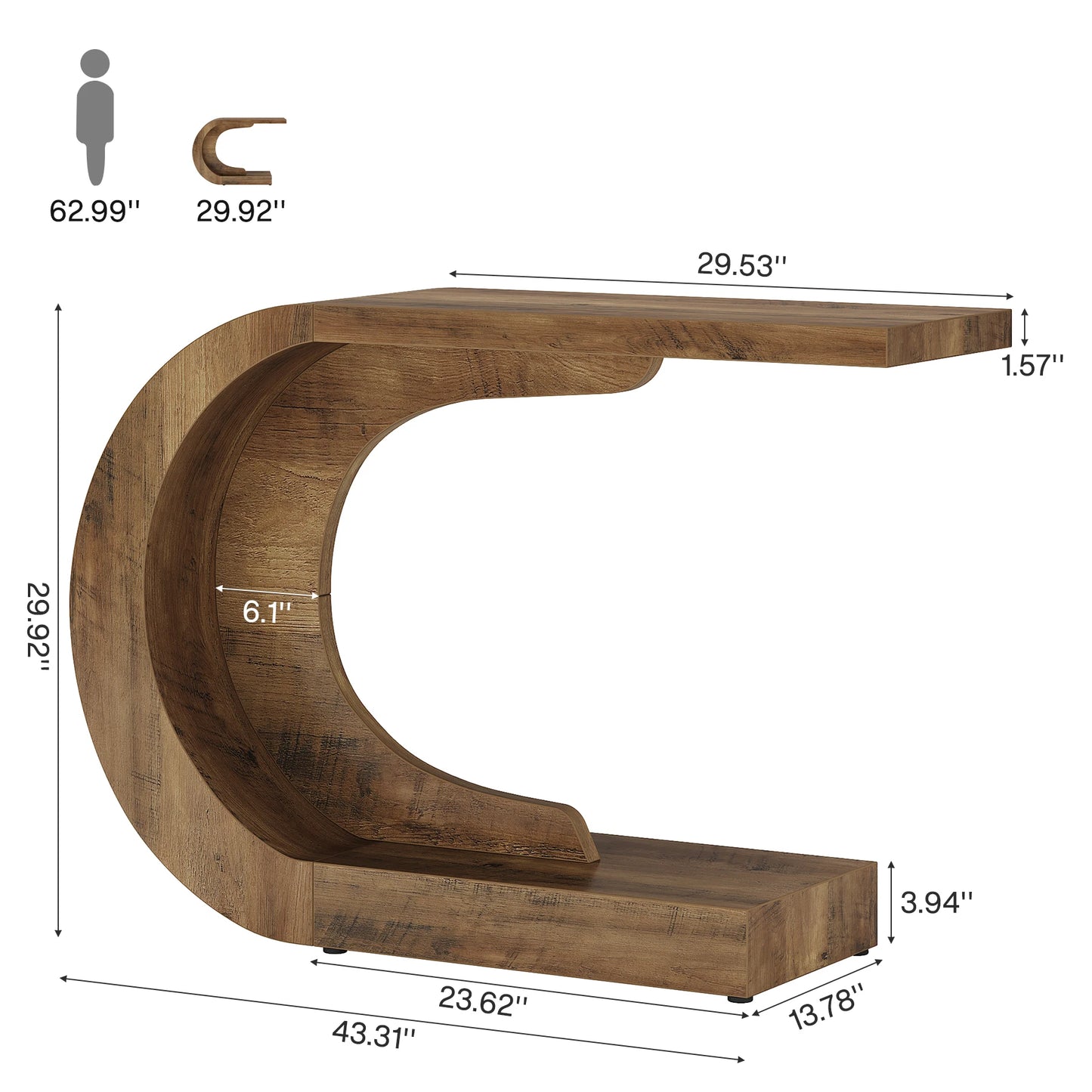 Tribesigns Mid-Century Modern Console Table for Entryway