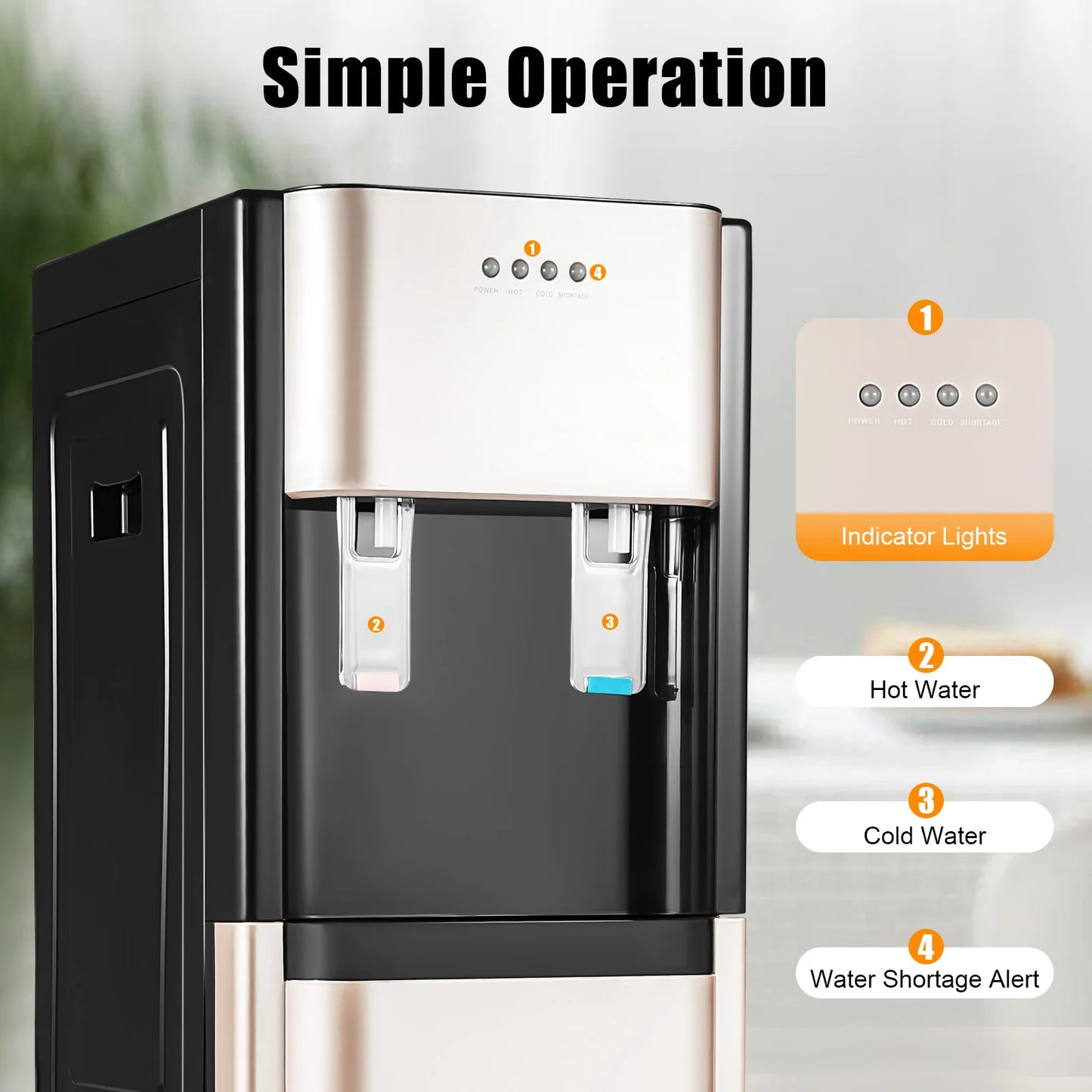 F880 Bottom Loading Water Dispenser With Heating And Cooling
