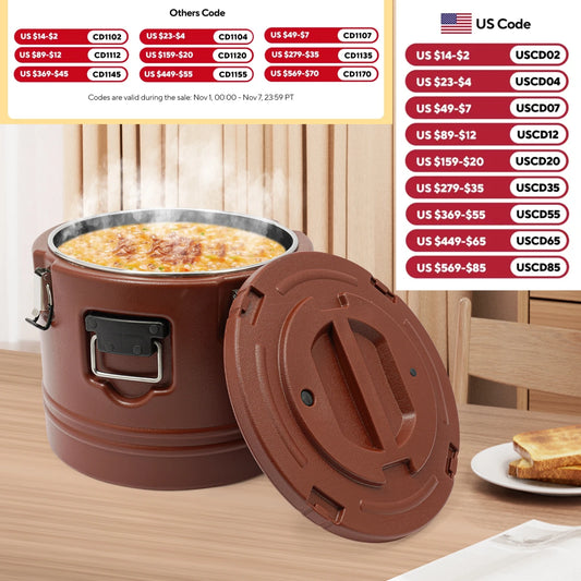Stainless Steel Commercial Food Warmer Insulated Carrier