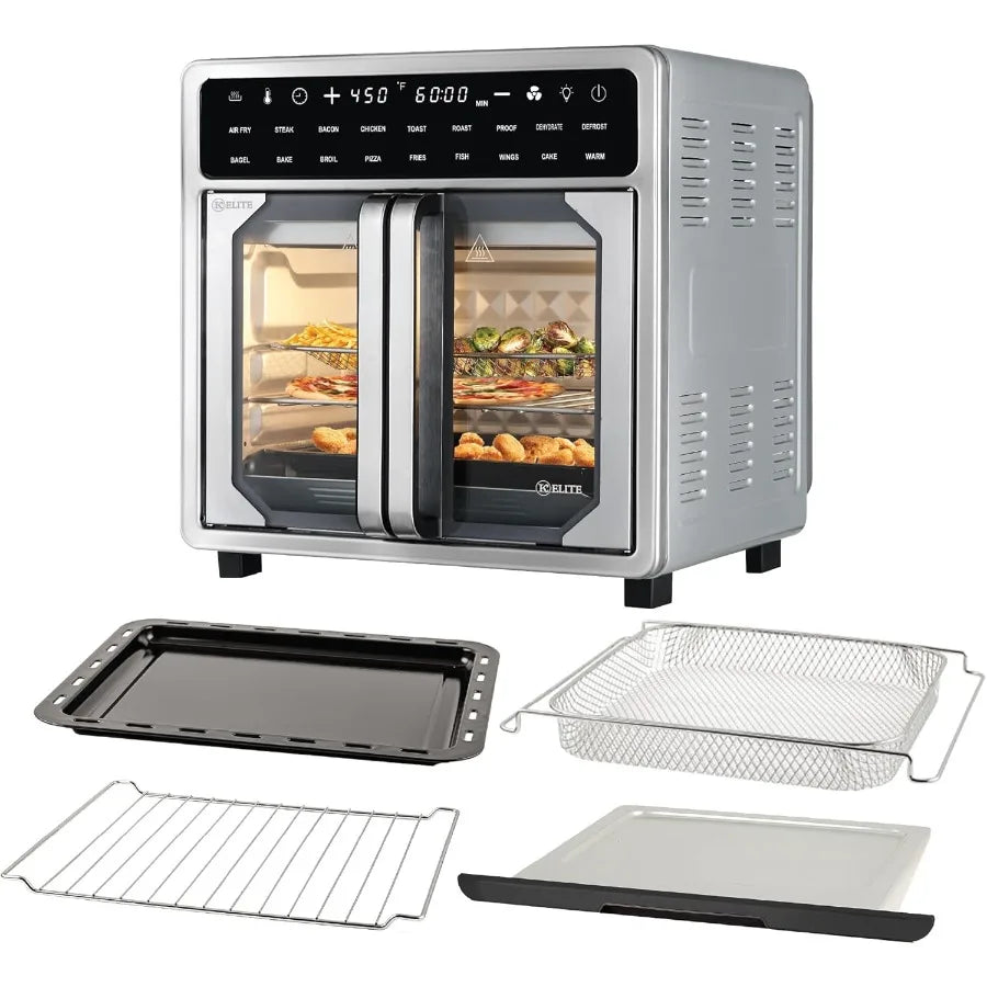 LISM Kitchen Elite French Door Air Fryer Oven LED Display