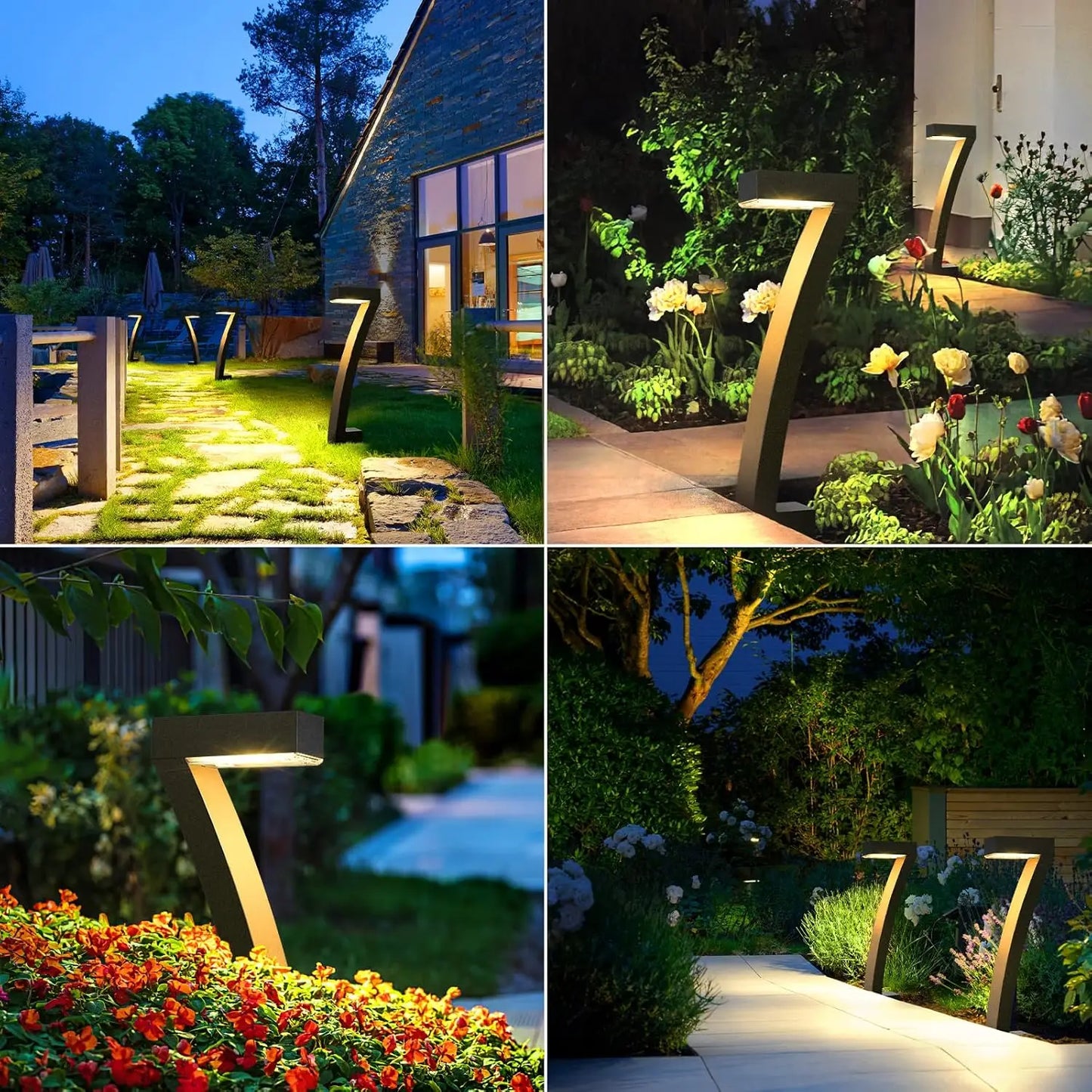 KPSTEK Solar Outdoor Lights 6Pack Pathway Lawn Auto On Off