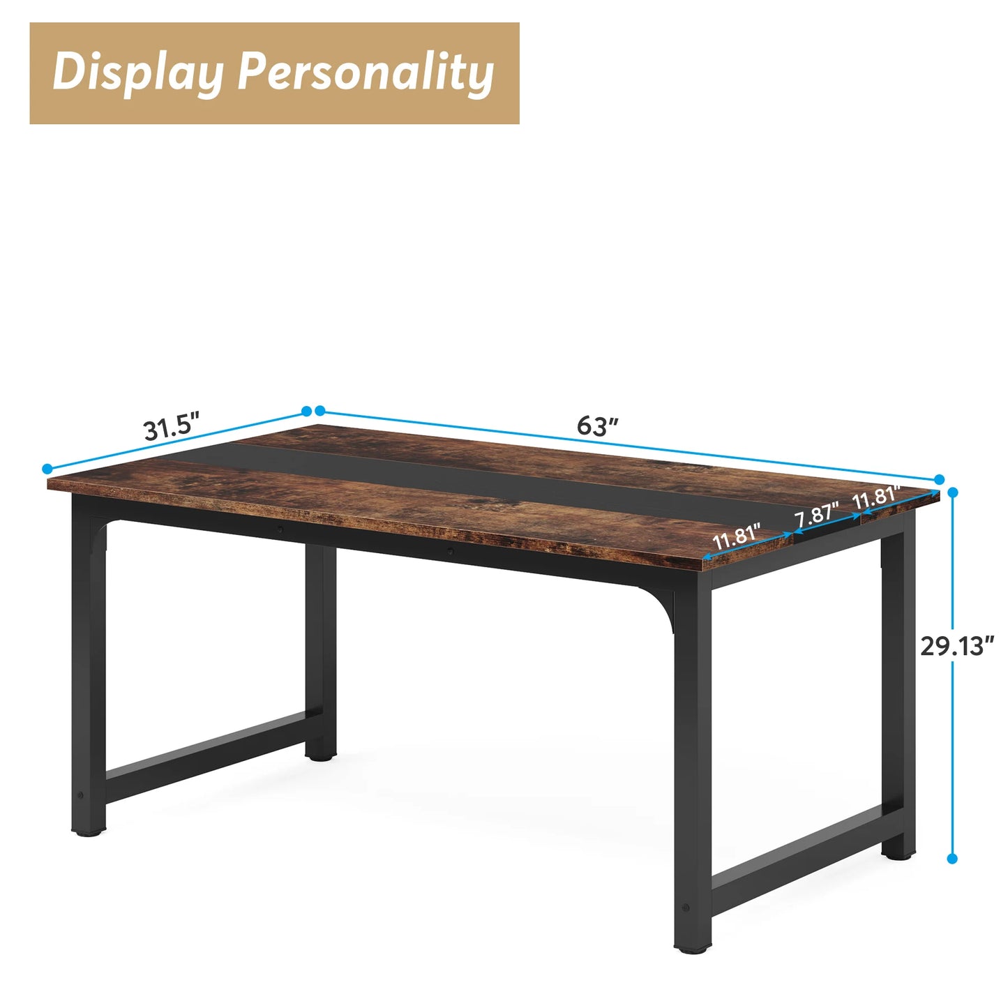 Tribesigns Rectangular Dining Table For 6 To 8 People