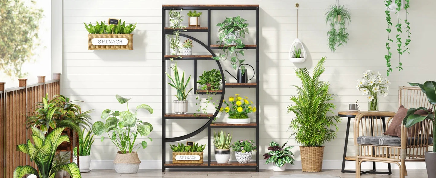 Tribesigns Industrial 5 Tier Etagere Bookcase Freestanding Organizer