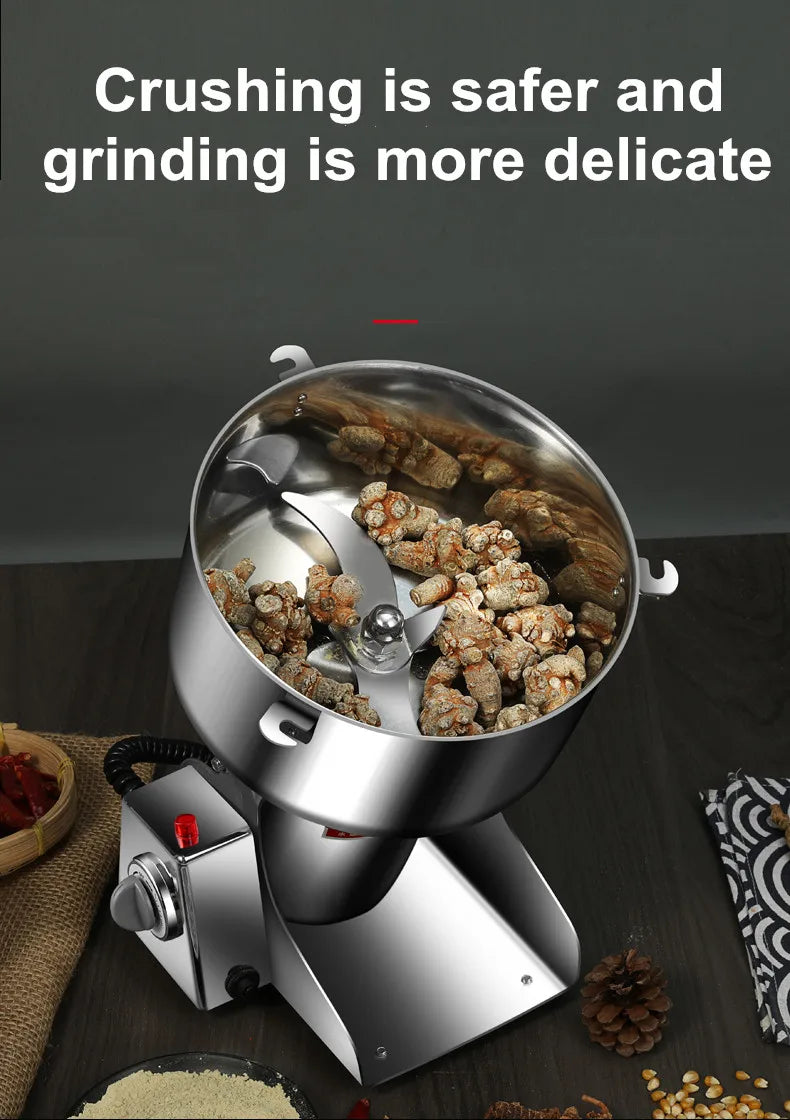 2500A 4500W Powder Grinder For Herbs Spices Grains Cereals