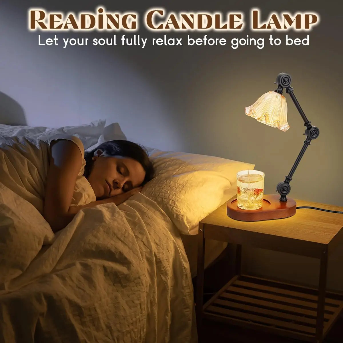 Candle Warmer Lamp For Jar Candles Adjustable Height Dimmable Timer