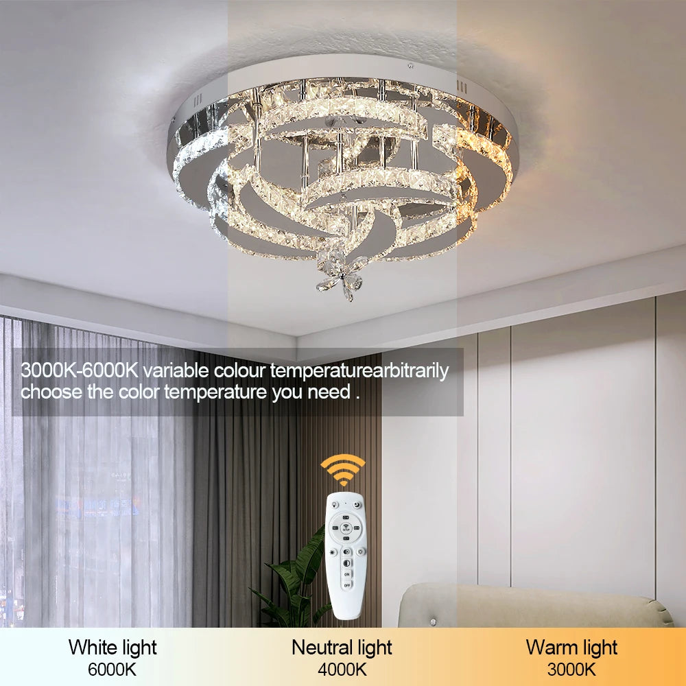 VETRULUS Luxury K9 Crystal Chandelier Modern Ceiling Lamp