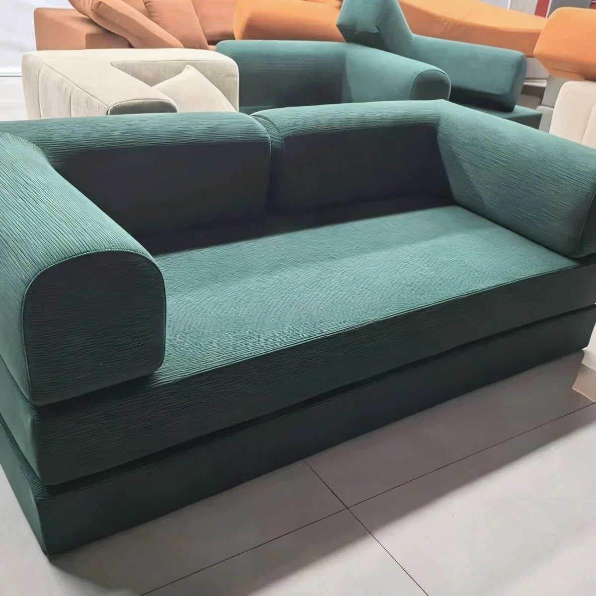 NONECN Italian Corduroy Sofa Bed Minimalist Modular Lounge