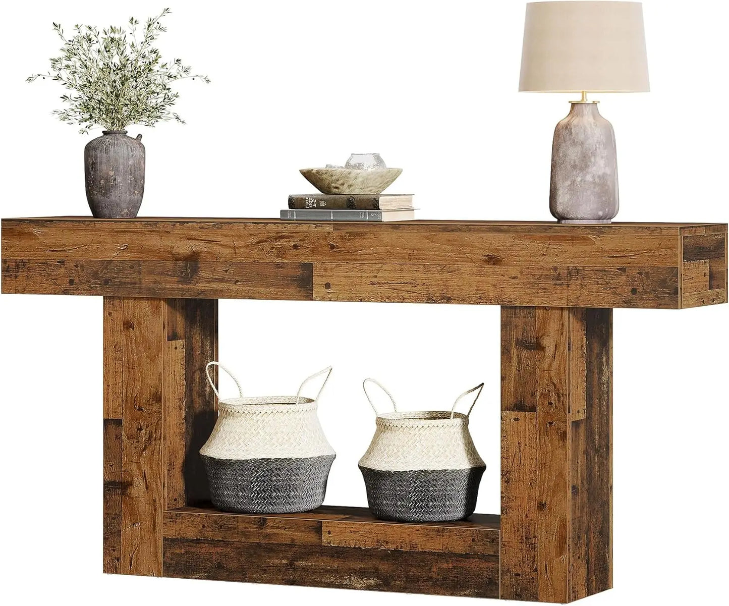 Tribesigns Farmhouse Console Table With U Shaped Base