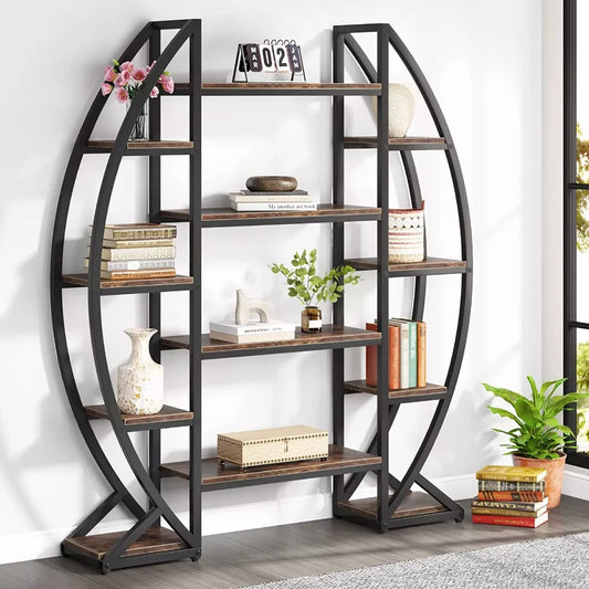 Half Moon Shape Plant Stand Industrial Multilayer Shelf Rack