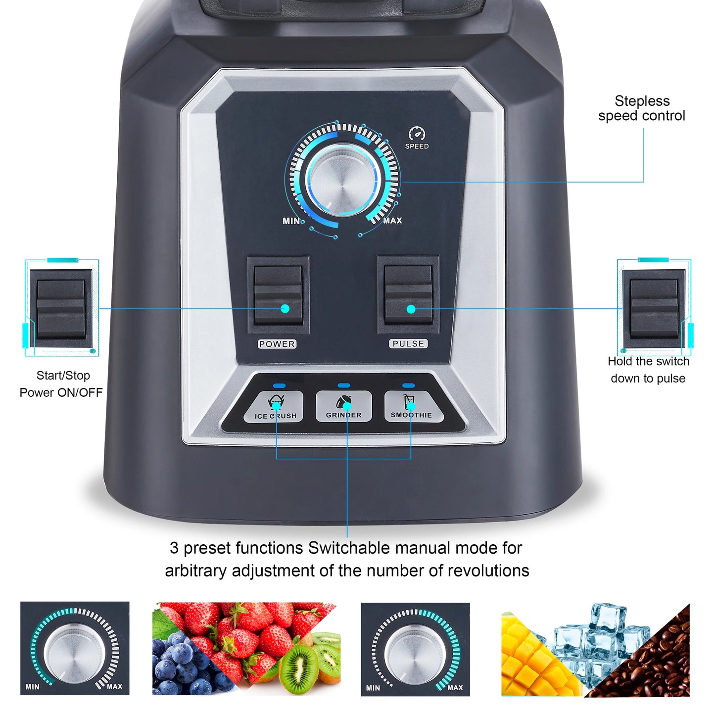 Biolomix Automatic Program Blender Pro 2L Smoothie Processor